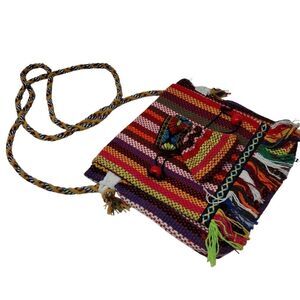 Aztec Design Woven Fabric Design Crossbody Bag